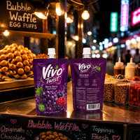 Sachets souples Packfortune avec bec verseur et bouchon refermable pour aliments pour bébés, liquides, gelées, yaourts et boissons