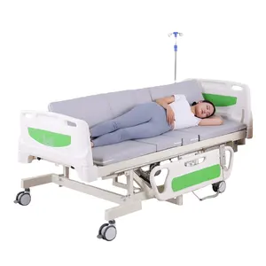 2024 Neues elektrisches Krankenhausbett mit Stehfunktion Metallausstattung für Lähmlingen-Patientenpflege Rückenhebebett