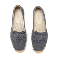 Chaussures de ballet pour femmes, style nœud, plates, décontractées, en toile respirante et antidérapante, à enfiler, pour l'été – Vente chaude