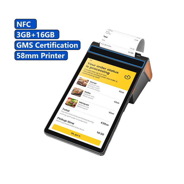 SDK 8" Handheld Pos Terminal Android System 3G GSM 4G Wi-Fi Portable Mobile Pos Machine NFC Barcode Scanner Printer for Retail