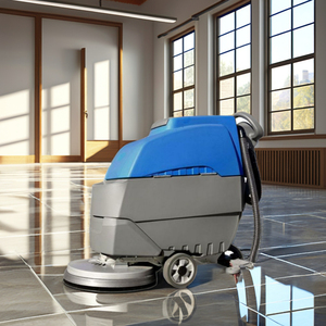Industrial Factory Workshop Hand-Pushed <b>Floor</b> Scrubber Machine Plastic Commercial Garage <b>Floor</b> Cleaning - Product Image 4