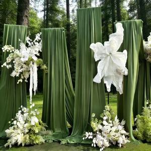 Outdoor-Hochzeits-Hintergrunddekoration 2-Wege-Elastischer Polyesterstoff für Bühnen- und Bogendekoration - Product Image 2