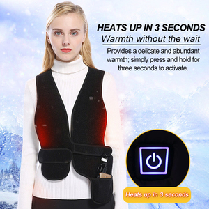 Gilet chauffant Mydays Outdoor à col en V, 3 niveaux de température, alimentation USB 5V, chauffage rapide, pour l'hiver, les sports en intérieur et en extérieur - Product Image 1