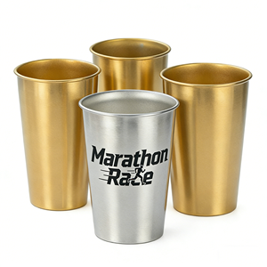 Gobelets en acier inoxydable de 16 oz au design classique, gobelets à bière en métal incassables empilables, grande capacité 700 ml, 800 ml, 600 ml, 20 oz, dorés - Product Image 1
