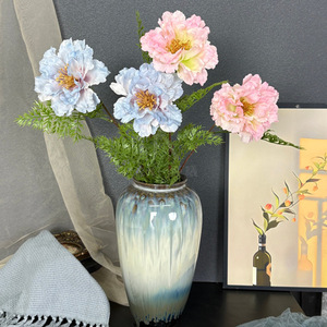Fleurs de pivoine artificielles Jinxi en soie, réalistes, bouquet à 2 têtes, décoration d'intérieur - Product Image 2