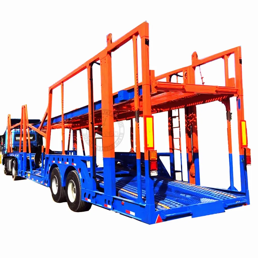 2 Axle Enclosed Race Small Car Carrier Flatbed Semi Truck Trailer sales for philippines