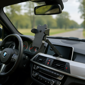 Soporte para teléfono de coche Db, cuello largo ajustable para parabrisas de Bmw, soporte para salpicadero, plástico giratorio estable, color negro - Product Image 2