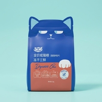 Sacs personnalisés pour aliments pour animaux de compagnie à huit soudures latérales, pochettes à fermeture éclair autoportantes en forme de dessin animé pour nourriture pour chiens et chats