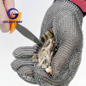 Gants anti-perforation et anti-coupure SS316 à prix d'usine chinois, en <span class=keywords><strong>maille</strong></span> d'acier inoxydable, pour la protection des mains en cantines - Product Image 2