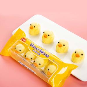 Dibujos animados lindo amarillo forma de pato de la suerte gelatina suave caramelo de goma al por mayor en bolsas Halal certificado dulces de malvavisco para niños - Product Image 1