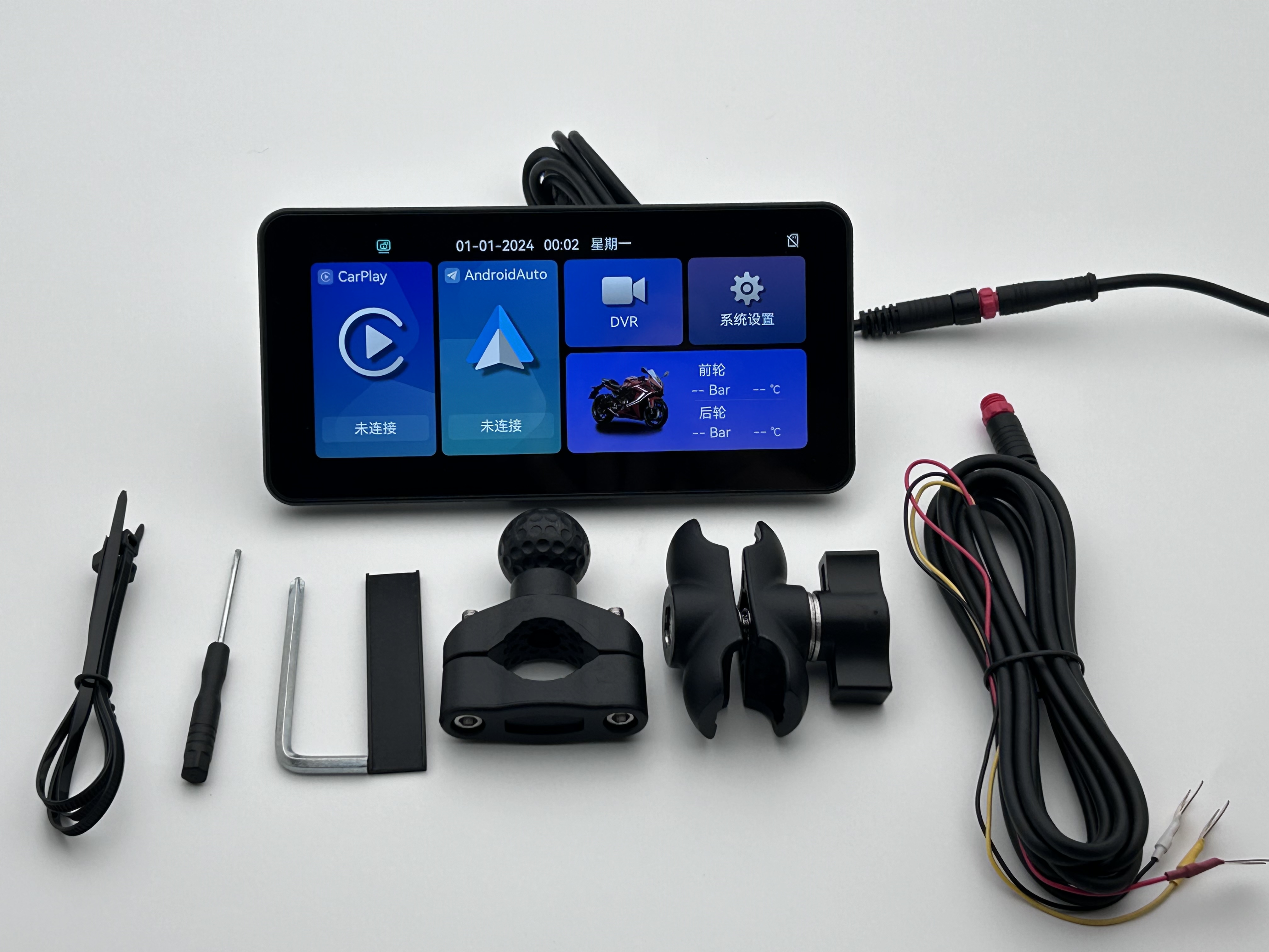 ほぅ！【新品】11.3インチ Carplay android Auto NaviCam L300-6.25 Inch Portable Mototorcycl Wireless Apple