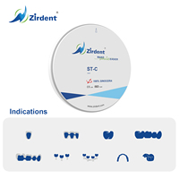 Blocs de zircone dentaire A1 A2 A3, tailles 98/95/AG, Zirdent ST-C pré-sinterisés, résistance 1100 MPa, compatibles avec les machines dentaires