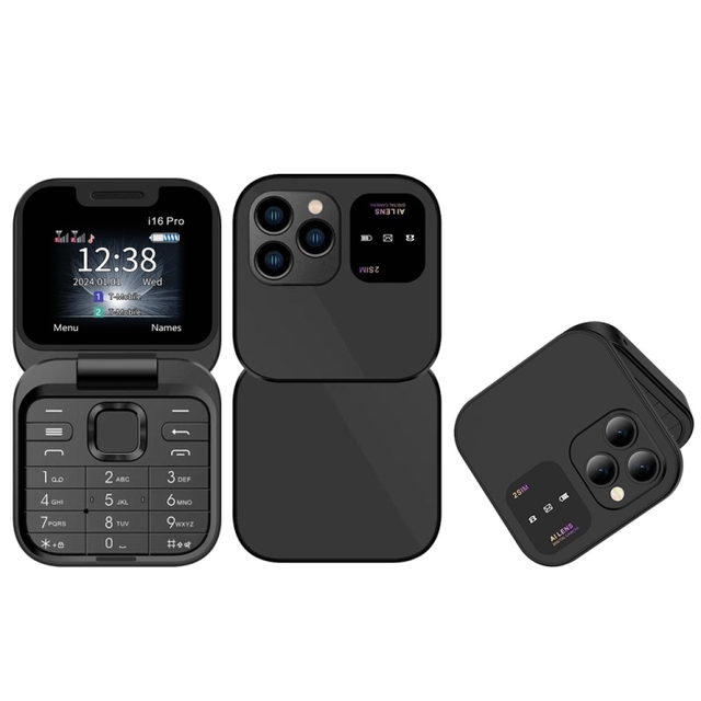 Latest SERVO I16 Pro Mini Flip Phone English Key 1.77 Inch 1000mAh Battery Small Mini Pocket Mobile Phone