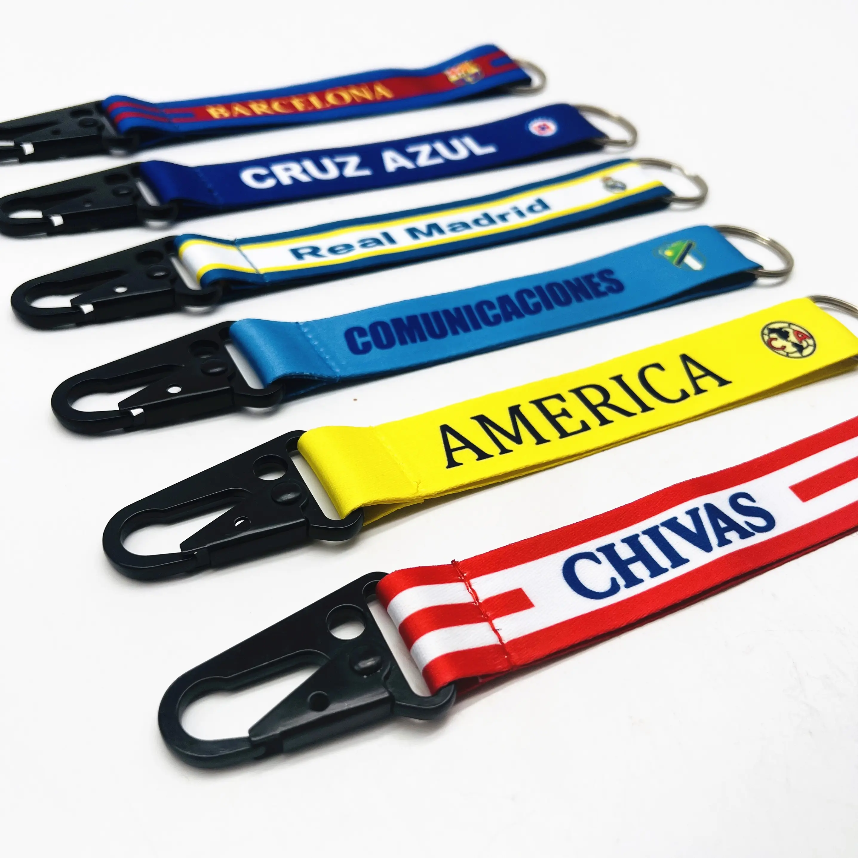 Bsbh Lanyards Fabrikant Groothandel Gepersonaliseerde Sublimatie Polyester Custom Korte Sleutelhanger Custom Lanyard