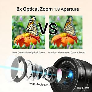 Cámara de Fotos y Vídeo Digital Todo en Uno, 180 °   Pantalla giratoria de 3 pulgadas, zoom súper 40X, píxeles 4K y 5K opcionales, flash emergente, Recha - Product Image 5