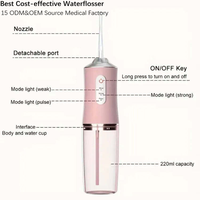 2Factory Custom 220ml 3 Modes Portable IPX7 Waterproof Dental for Teeth Whitening Dental Plaque Cordless Tooth