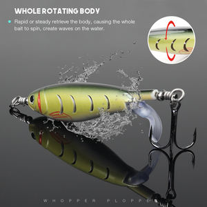 Hunthouse — leurre <span class=keywords><strong>Whopper</strong></span> <span class=keywords><strong>Plopper</strong></span> avec queue rotative, appât artificiel professionnel pour la pêche en surface, 100mm, 9g, nouveau modèle - Product Image 3