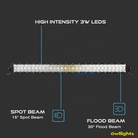 Barre LED super lumineuse 2 rangées de barres lumineuses LED combinées Double rangée 36W 60W 120W 180W 240W Barre lumineuse LED pour voiture