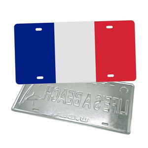 Impression de logo personnalisé en aluminium souvenir touristique voiture française Paris France plaque d'immatriculation - Product Image 5