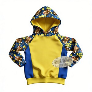 Ruiidan vend en gros et personnalise des sweats à capuche pour garçons de 6 à 16 ans, élégants et raffinés, avec des motifs patchwork. - Product Image 5