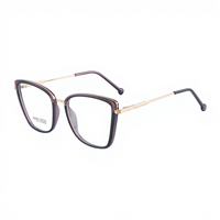Lunettes à monture complète anti-bleu à imprimé papillon Montures de lunettes minimalistes transparentes avec couleur unie