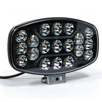 Phare de travail LED rectangulaire 9 pouces 80W, DRL ambre, étanche IP67, 12-48V, 8000lm, en aluminium moulé sous pression, pour camion