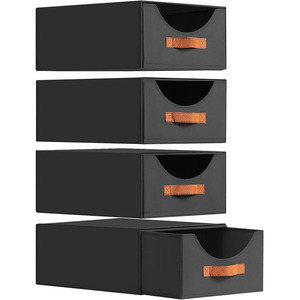 Contenedores y cajones de almacenamiento de gran tamaño Cajones de estante apilables con organizadores de armario para dormitorio Sala de estar debajo de la cama Oficina - Product Image 1