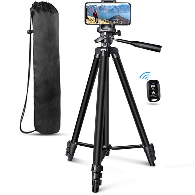 Portable Phone Tripod & Selfie Stick Tripod&light Stand, All In One Tripod For All Phones Cameras Ring Light Tripods