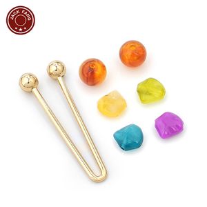 Conector de bikini, herrajes para trajes de baño, hebilla de forma irregular, decoración metálica personalizada para vestidos de mujer, cuentas, hebilla de anillo en U y V - Product Image 5