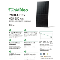 Jinko Panneau PV haute puissance HJT 600w 620w 650w Niveau 1 Panneau solaire bifacial 600W Panneau solaire à double verre