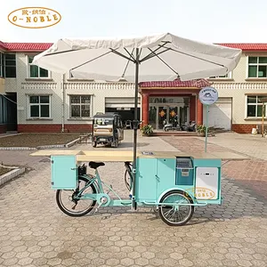Electric coffee tricycle food bike mobile cafe for sale