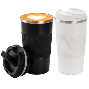 Bekith Lot de 2 gobelets de voyage isothermes en acier inoxydable de 500 ml avec couvercle anti-fuite, conception à double paroi sous vide pour <span class=keywords><strong>café</strong></span> chaud/à froid - Product Image 1