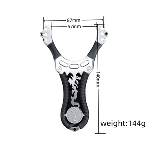Lance-pierre puissant Dragon Killing Round Skin, complet, haute précision, pour tir de précision, pour oiseaux et poissons, avec bande en cuir, pour l'extérieur, pour balles puissantes - Product Image 2