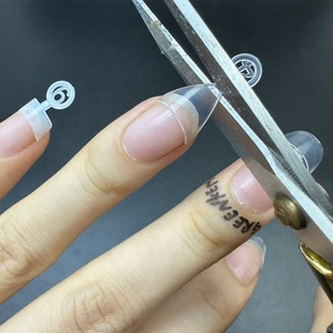 Puntas de <span class=keywords><strong>uñas</strong></span> <span class=keywords><strong>cortas</strong></span> francesas, ataúd ovalado, <span class=keywords><strong>uñas</strong></span> postizas cuadradas, curvas artificiales sin C, media cubierta Natural transparente, puntas de <span class=keywords><strong>uñas</strong></span> de almendra acrílicas - Product Image 2