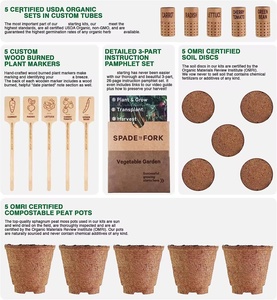 5 types de kit de démarrage de potager d'intérieur biologique comprend des pots de fleurs en plein air à usage domestique - Product Image 2