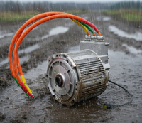 Lingkungan Keras 4KW 5KW 7.5KW 10KW Torsi Puncak 70 80 90 140Nm 7000 RPM Puncak IP67 Motor Brushless Kendaraan IE5 Marine PMSM