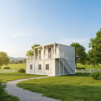 Maison conteneur en acier préfabriquée contemporaine pliable de 20 pieds, en kit, avec panneaux sandwich, assemblage rapide, pour hôpital et ferme