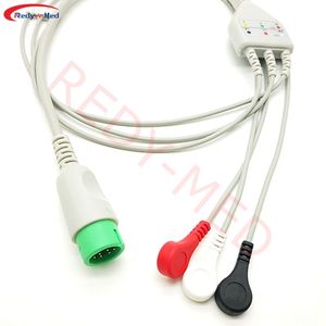 สายเคเบิลตะกั่วทางการแพทย์ 3 สาย AHA <span class=keywords><strong>ECG</strong></span> ใช้งานร่วมกับ Comen8000E, Star8000, <span class=keywords><strong>Comen</strong></span> NC10 - Product Image 6
