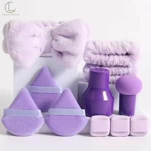 Vẻ đẹp công cụ trang điểm máy xay sinh tố Powder Puff trang điểm <span class=keywords><strong>Sponge</strong></span> Set Beauty mỹ phẩm Máy xay sinh tố Latex miễn phí Tím - Product Image 2