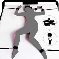 Vente en gros usine : Kits d'équipement BDSM SM en cuir pour bondage, jouets sexuels pour adultes, femmes, couples, femmes mariées, avec menottes et entraves de cheville