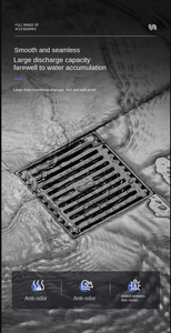 Gun Ash Stainless Steel Copper Flap Gravity Floor Drain Core for Bathroom Shower Room Washing <b>Machine</b> Deodorization - Product Image 6