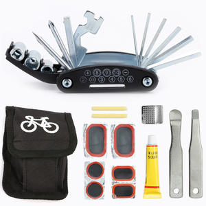 Kit d'outils de réparation de vélo multifonctionnel avec colle pour pneus et outils pour l'entretien et la réparation de vélos - Product Image 1