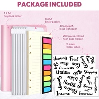 Articles cadeaux Planificateur économique Vente en gros Carnet de notes avec logo personnalisé Stock Magnet A6 Cahiers de notes en cuir végétalien avec enveloppes à monnaie
