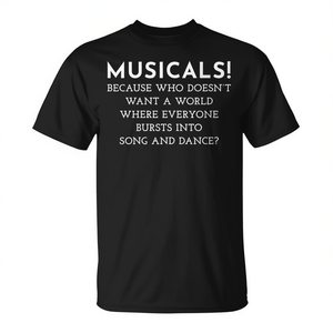 Camiseta musical divertida para fanáticos para quienes desean un mundo donde todos canten! Producto Promocional - Product Image 3