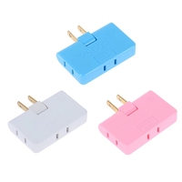 Adaptateur de prise murale ultra-mince 3 voies, mini-prise d'alimentation intérieure pivotante à 2 broches, rallonge de prise US