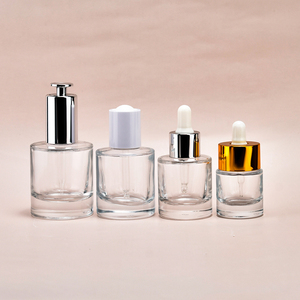 フラットスクエア長方形ラグジュアリー15ml <span class=keywords><strong>30ml</strong></span> 40ml 50ml 50mlガラスドロッパーボトルクリスタルクリアカラー付きセラムエッセンシャルオイル用 - Product Image 1