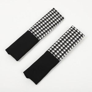 Protège-épaule pour ceinture de sécurité de voiture, motif pied-de-poule, noir et blanc, housse de sangle de sécurité, accessoire d'intérieur de voiture - Product Image 5