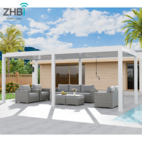 3x3 3x4 4x4 6x4m Vente en gros d'usine, persiennes bioclimatiques motorisées en aluminium modernes personnalisées, verre automatique, balcon écologique