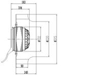 Ventilateur centrifuge à turbine résistant aux hautes températures de 315 mm, ventilation d'évacuation des fumées de feu, chaudière à tirage induit
