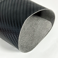 0.6mm Carbon Spunlace Backing Pu Car Leather Material, Vente à chaud Faux cuir résistant à l'abrasion pour volant